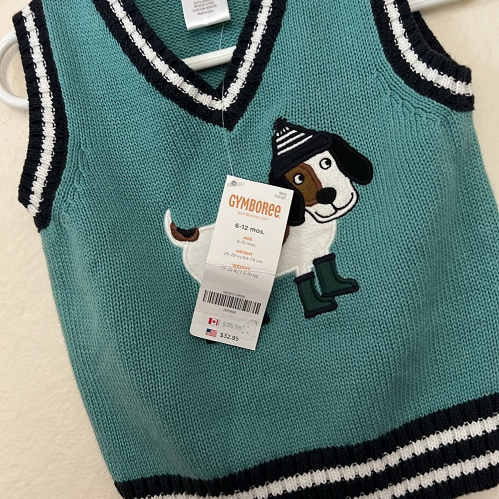 Gymboree 6-12 months dog sweater nwt - Picture 2 of 2